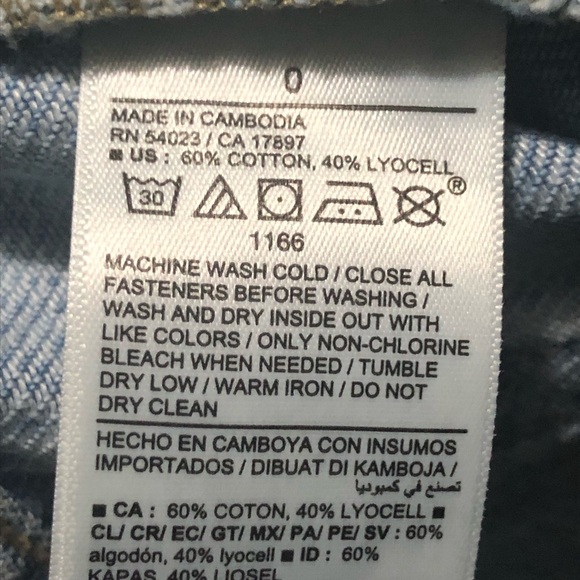 Old Navy Sky Hi Wide Leg Jeans Women's 0 Drapey Cargo Denim in Derby Wash - Picture 3 of 7